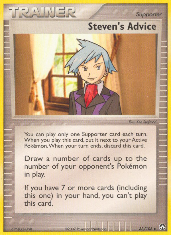 Steven's Advice – Power Keepers 83/108 Pokémon card