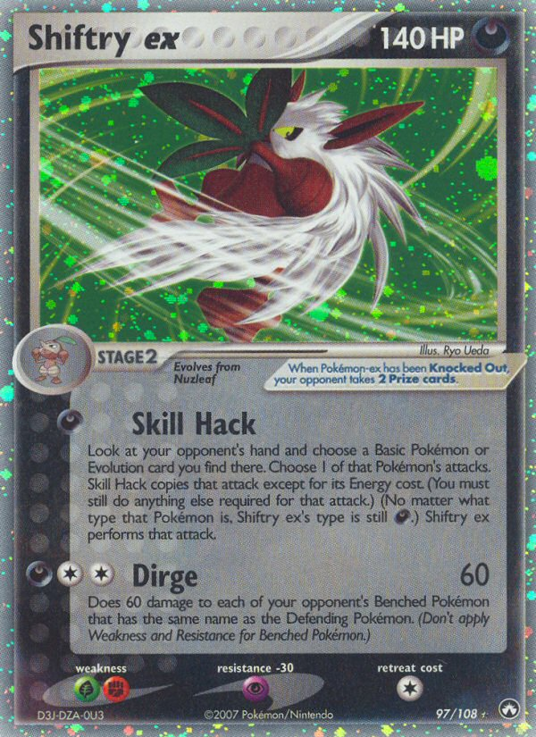 Shiftry ex – Power Keepers 97/108 Pokémon card
