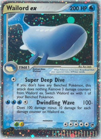 Wailord ex – Sandstorm 100/100 Pokémon card