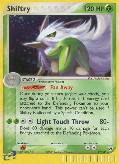 Shiftry – Sandstorm 12/100 Pokémon card