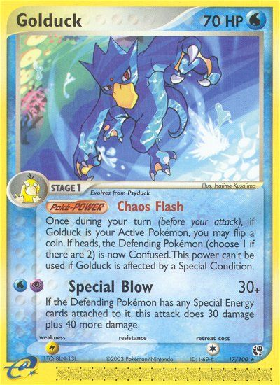 Golduck – Sandstorm 17/100 Pokémon card