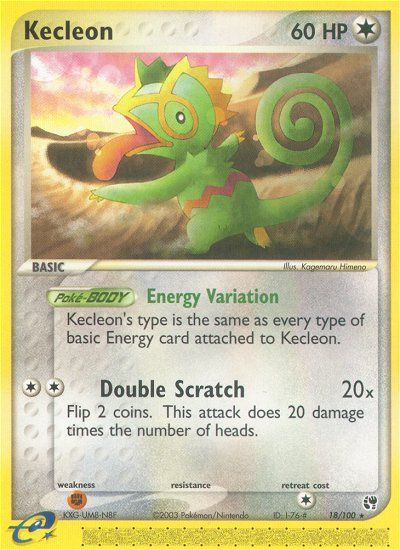 Kecleon – Sandstorm 18/100 Pokémon card