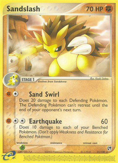 Sandslash – Sandstorm 21/100 Pokémon card