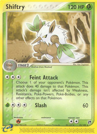 Shiftry – Sandstorm 22/100 Pokémon card