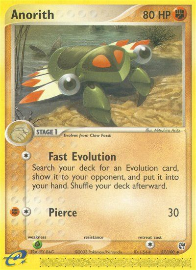 Anorith – Sandstorm 27/100 Pokémon card