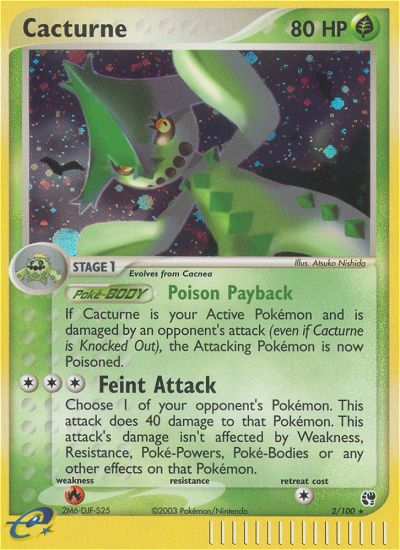 Cacturne – Sandstorm 2/100 Pokémon card