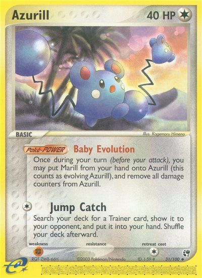 Azurill – Sandstorm 31/100 Pokémon card