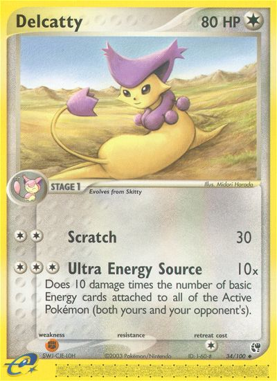 Delcatty – Sandstorm 34/100 Pokémon card
