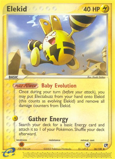 Elekid – Sandstorm 36/100 Pokémon card