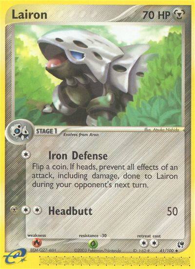 Lairon – Sandstorm 41/100 Pokémon card