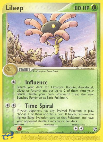 Lileep – Sandstorm 42/100 Pokémon card