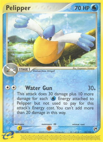 Pelipper – Sandstorm 50/100 Pokémon card