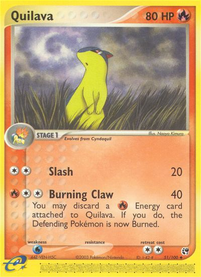 Quilava – Sandstorm 51/100 Pokémon card