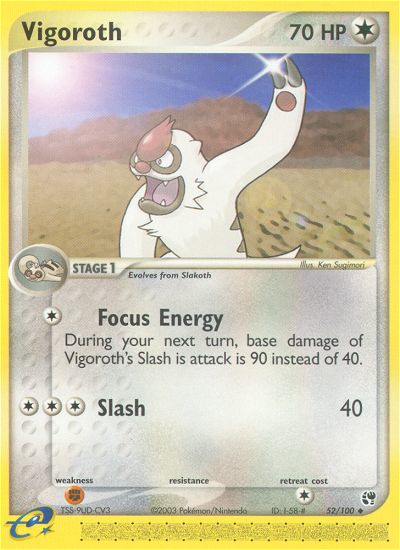 Vigoroth – Sandstorm 52/100 Pokémon card