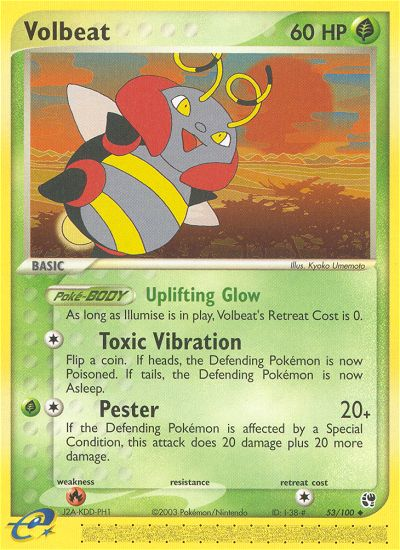 Volbeat – Sandstorm 53/100 Pokémon card