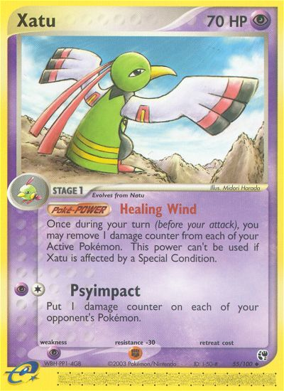 Xatu – Sandstorm 55/100 Pokémon card