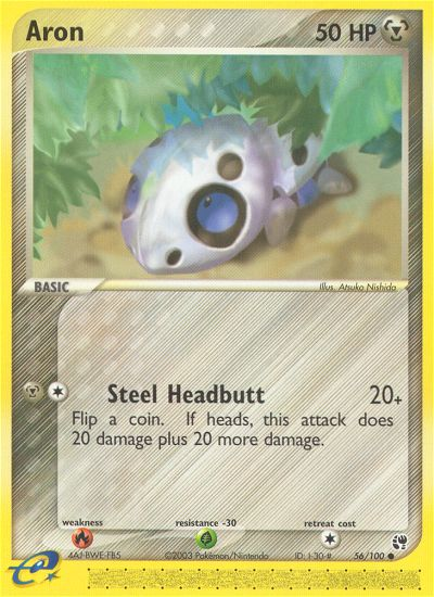Aron – Sandstorm 56/100 Pokémon card