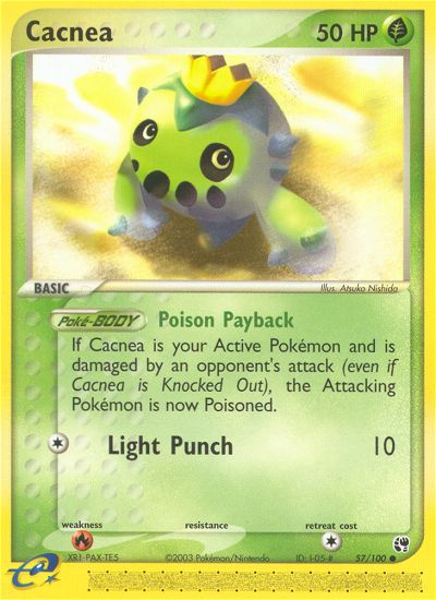 Cacnea – Sandstorm 57/100 Pokémon card