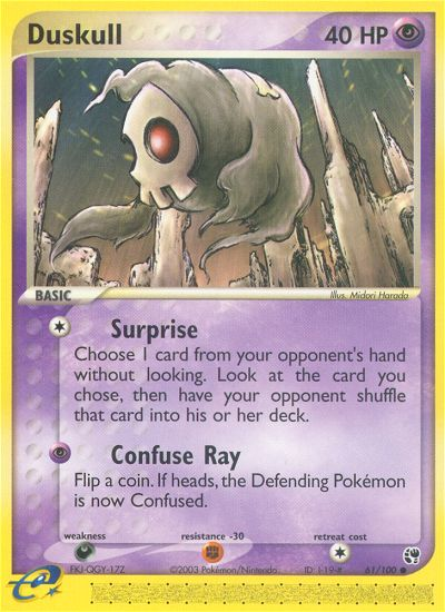Duskull – Sandstorm 61/100 Pokémon card