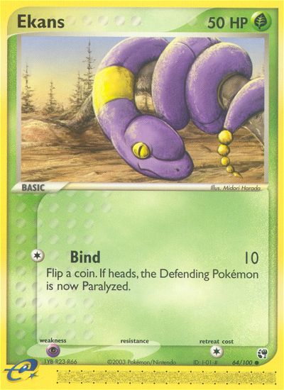 Ekans – Sandstorm 64/100 Pokémon card