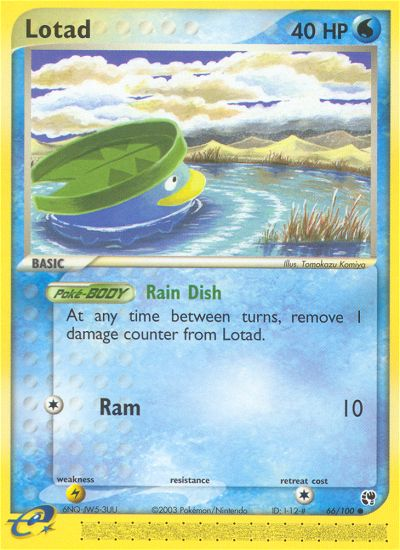 Lotad – Sandstorm 66/100 Pokémon card
