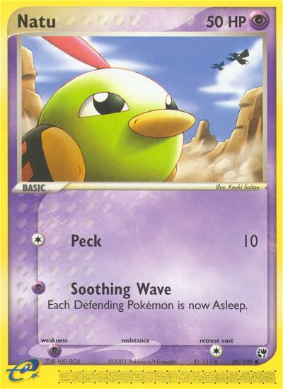 Natu – Sandstorm 69/100 Pokémon card