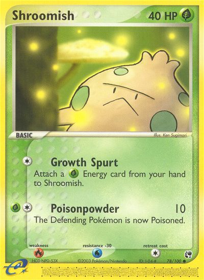 Shroomish – Sandstorm 78/100 Pokémon card