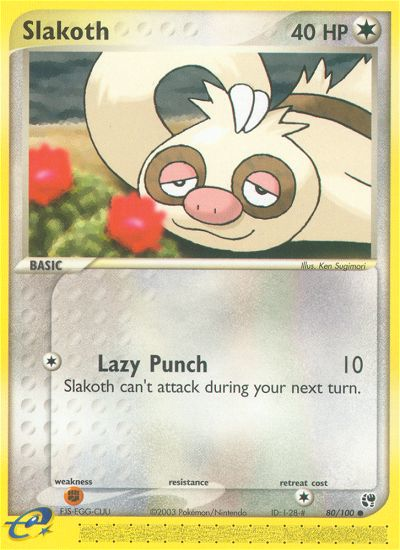 Slakoth – Sandstorm 80/100 Pokémon card