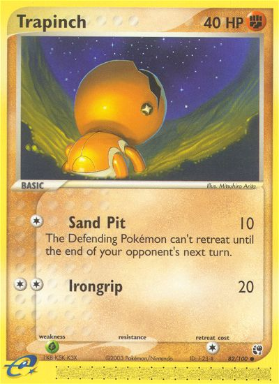 Trapinch – Sandstorm 82/100 Pokémon card