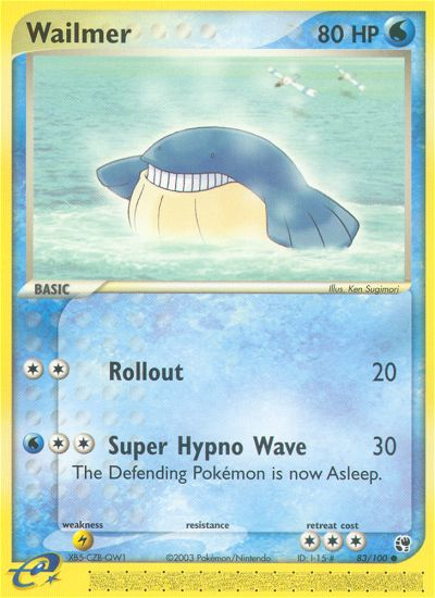 Wailmer – Sandstorm 83/100 Pokémon card