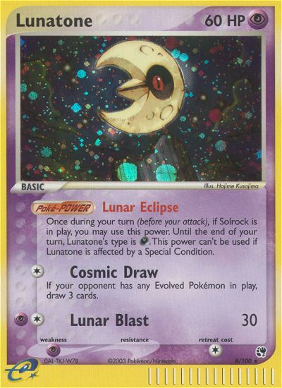 Lunatone – Sandstorm 8/100 Pokémon card