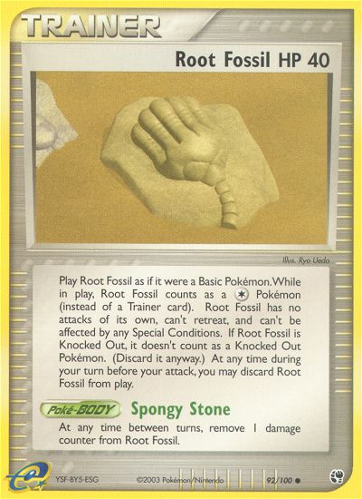 Root Fossil – Sandstorm 92/100 Pokémon card