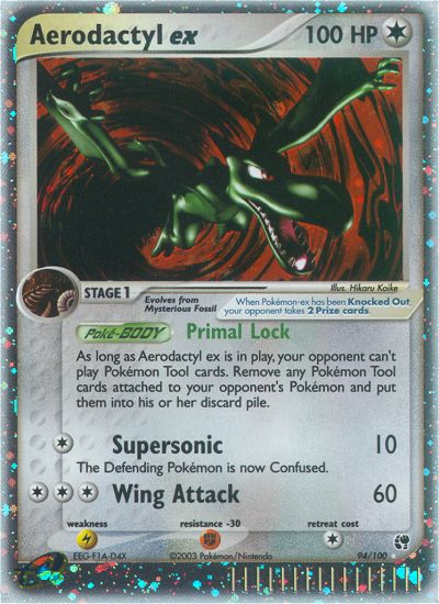 Aerodactyl ex – Sandstorm 94/100 Pokémon card