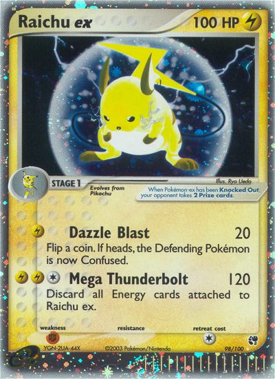 Raichu ex – Sandstorm 98/100 Pokémon card