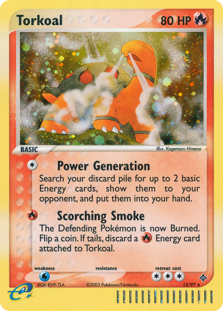 Torkoal – Dragon 12/97 Pokémon card