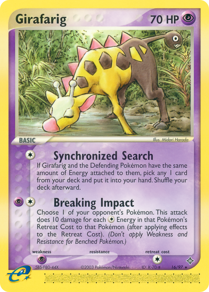 Girafarig – Dragon 16/97 Pokémon card