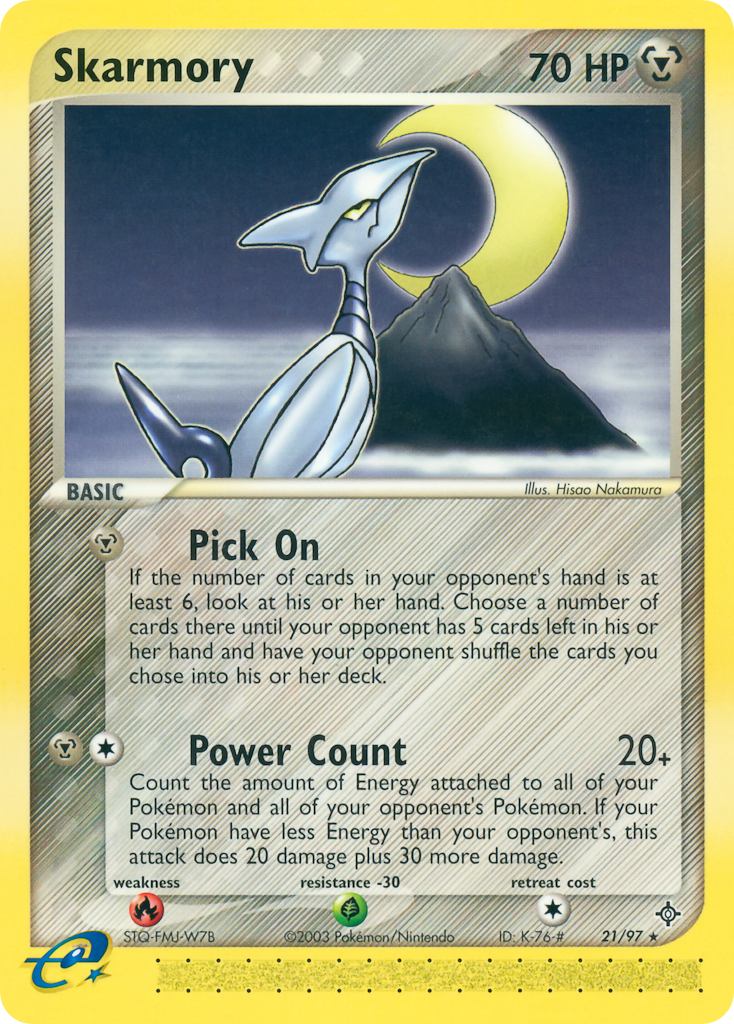 Skarmory – Dragon 21/97 Pokémon card