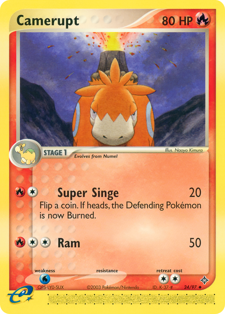 Camerupt – Dragon 24/97 Pokémon card
