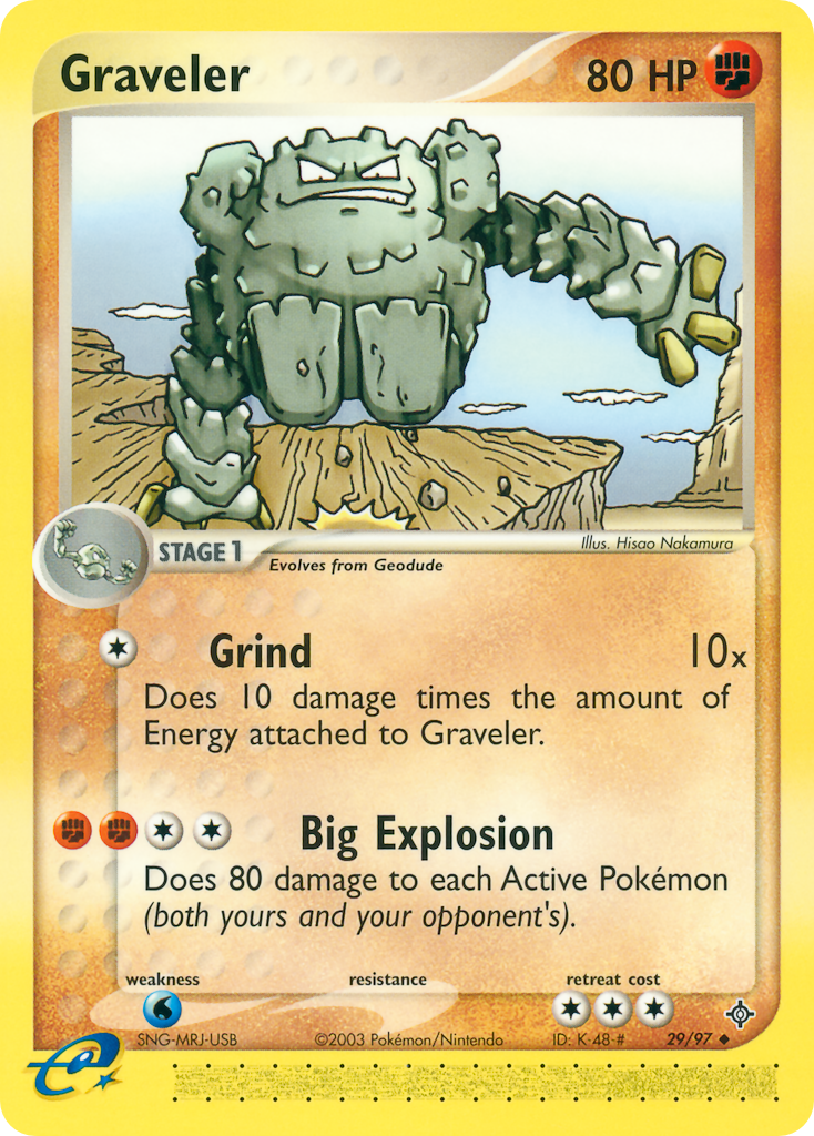 Graveler – Dragon 29/97 Pokémon card