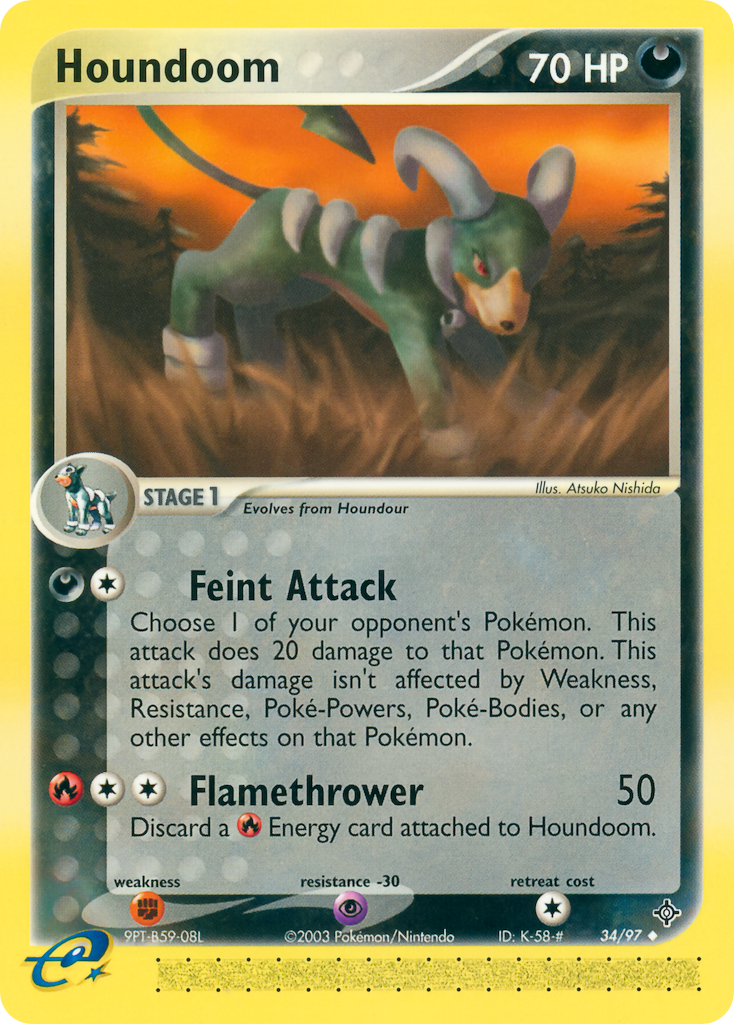 Houndoom – Dragon 34/97 Pokémon card