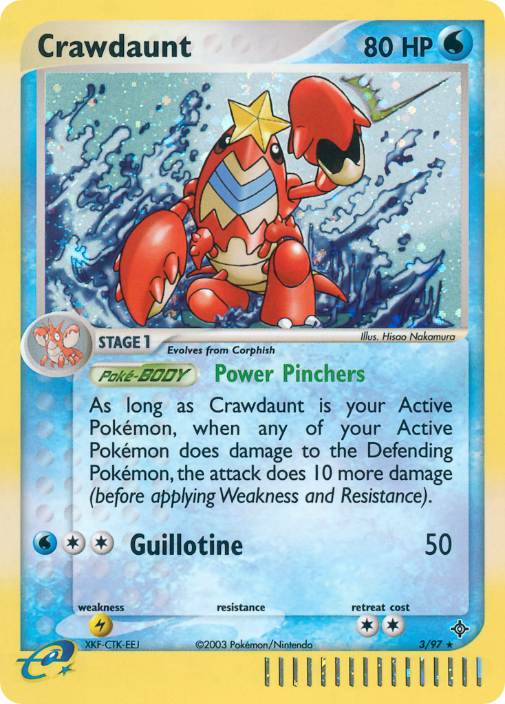 Crawdaunt – Dragon 3/97 Pokémon card