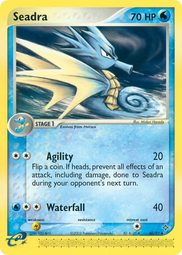 Seadra – Dragon 40/97 Pokémon card