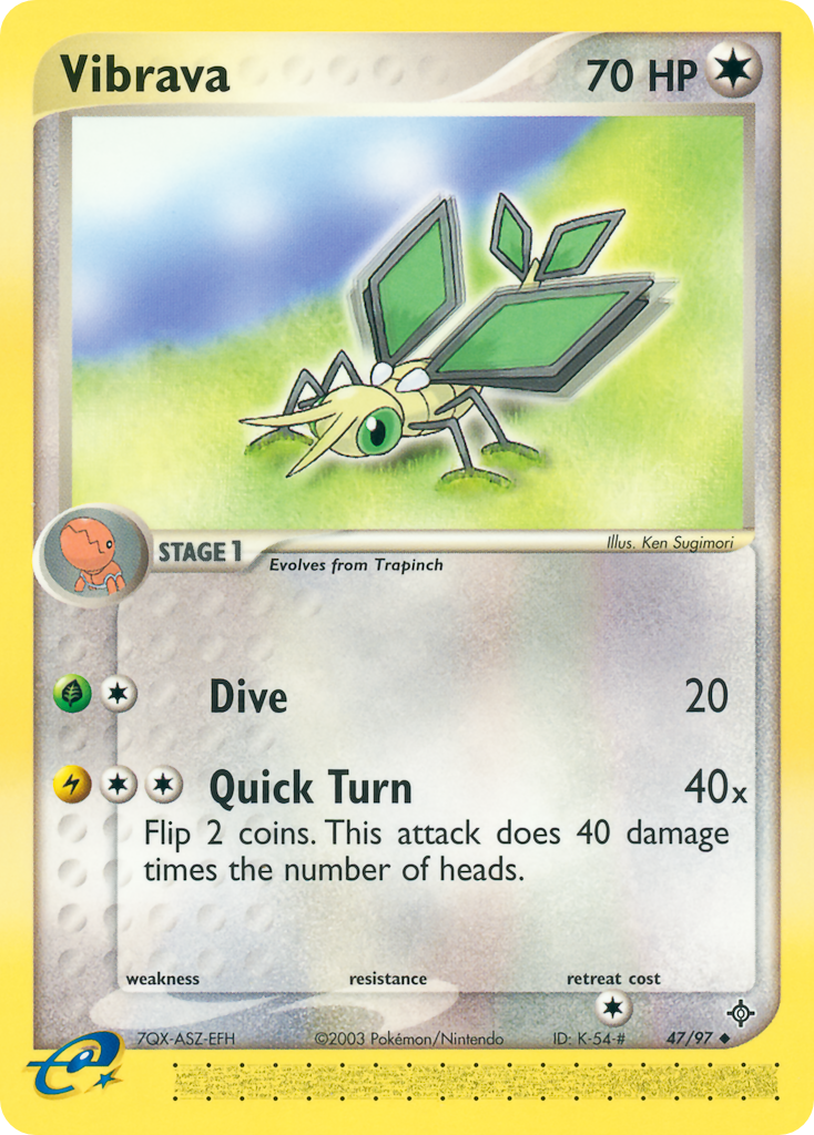 Vibrava – Dragon 47/97 Pokémon card