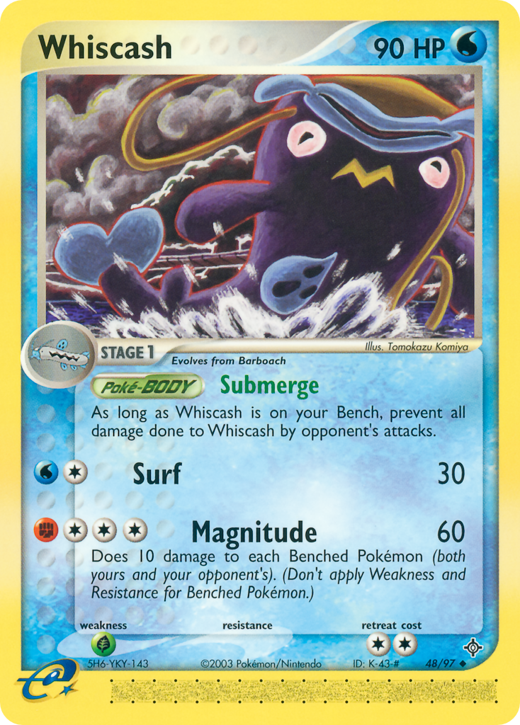 Whiscash – Dragon 48/97 Pokémon card