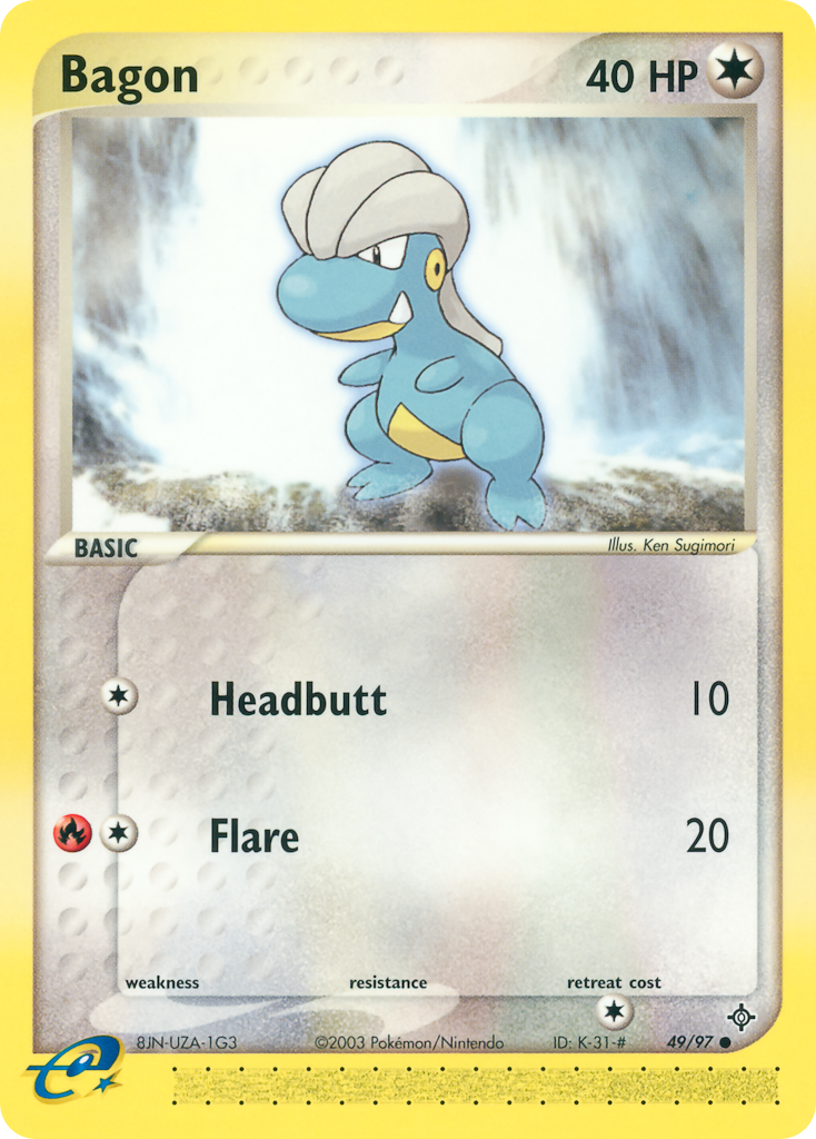 Bagon – Dragon 49/97 Pokémon card