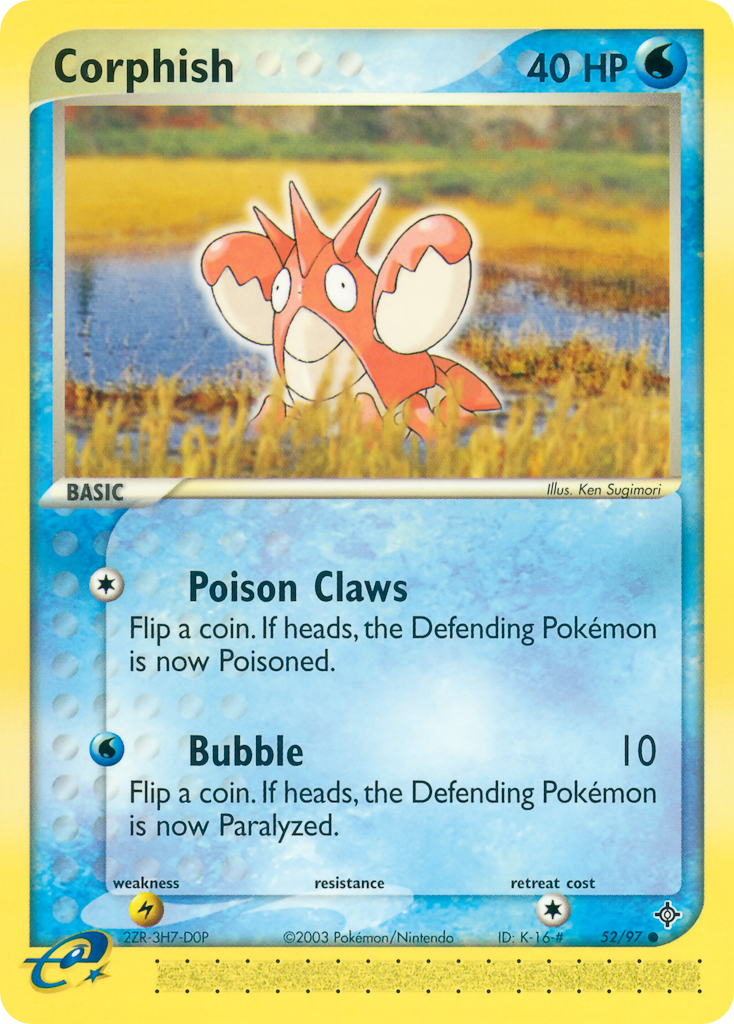 Corphish – Dragon 52/97 Pokémon card