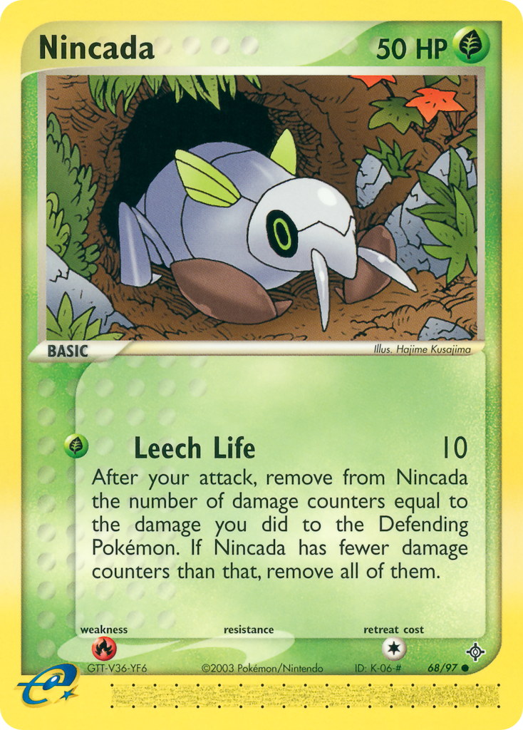 Nincada – Dragon 68/97 Pokémon card