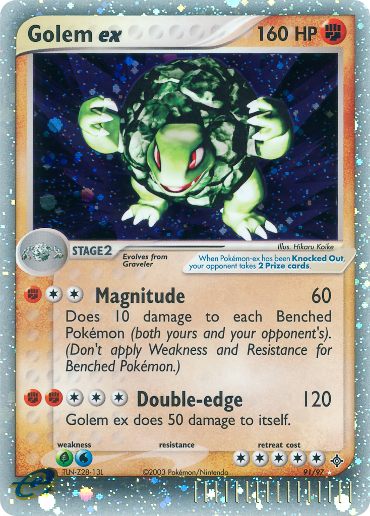 Golem ex – Dragon 91/97 Pokémon card