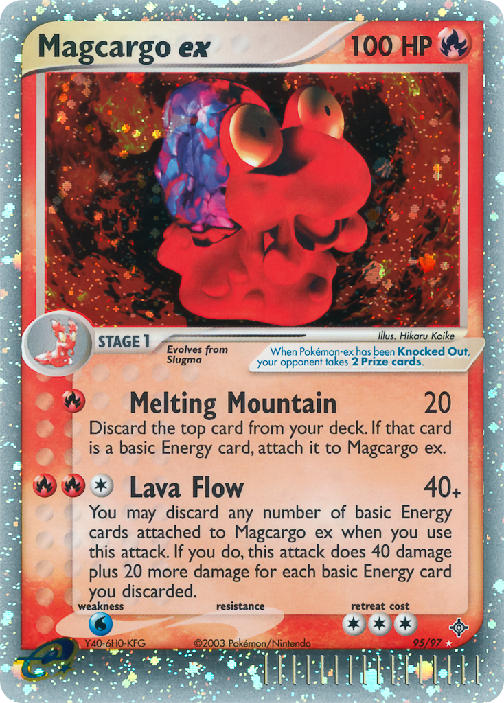 Magcargo ex – Dragon 95/97 Pokémon card