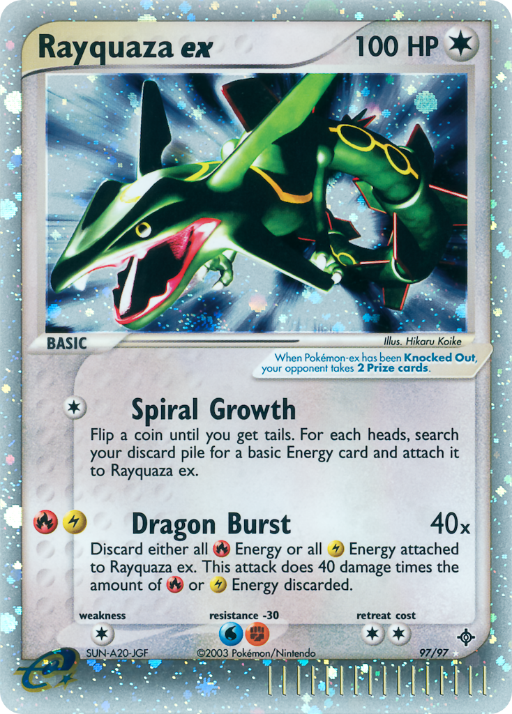 Rayquaza ex – Dragon 97/97 Pokémon card
